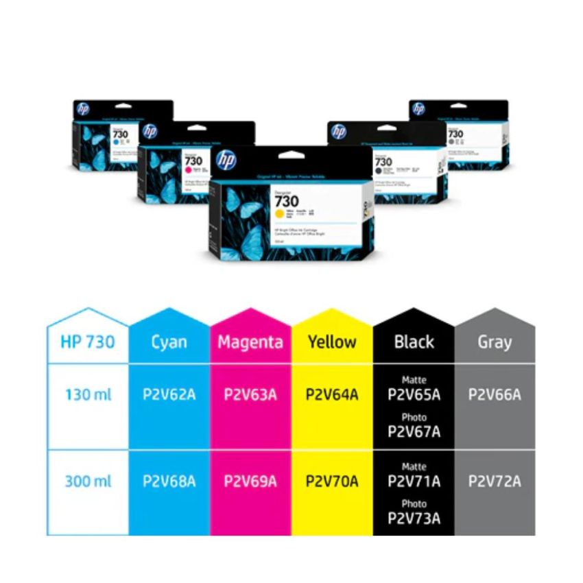 Cartucho de Tinta Original hp 730 Magenta Ref P2v63a hp