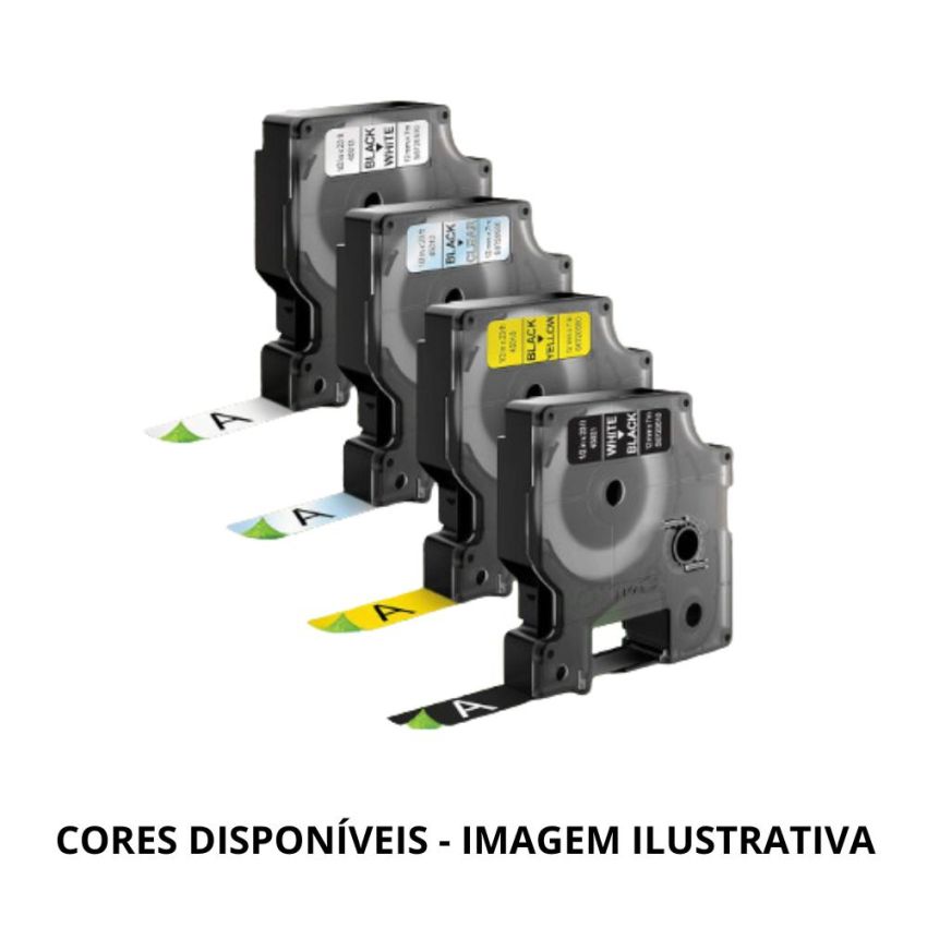 Fita Rotulador 19mm x 7m Preto/branco 45803  Dymo