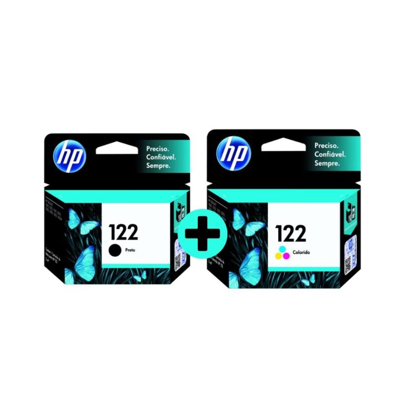 Cartucho de Tinta HP 122 Colorido + Preto