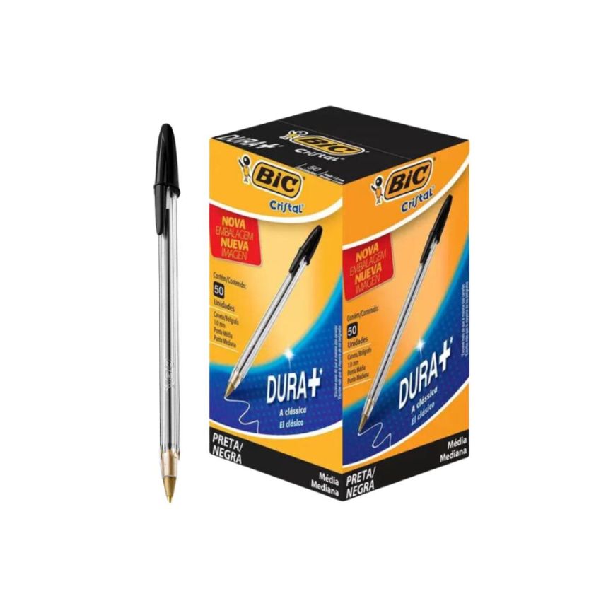 Caneta Esferografica Cristal 1,0mm Preto Bic