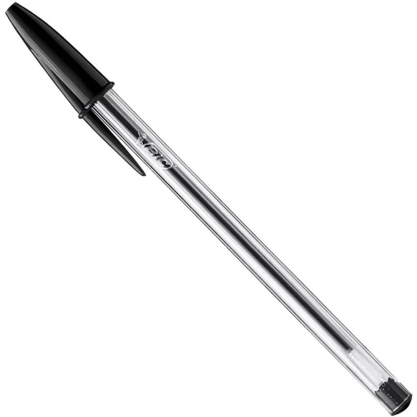 Caixa com 50 unidades de caneta Bic cristal 1.0 preta