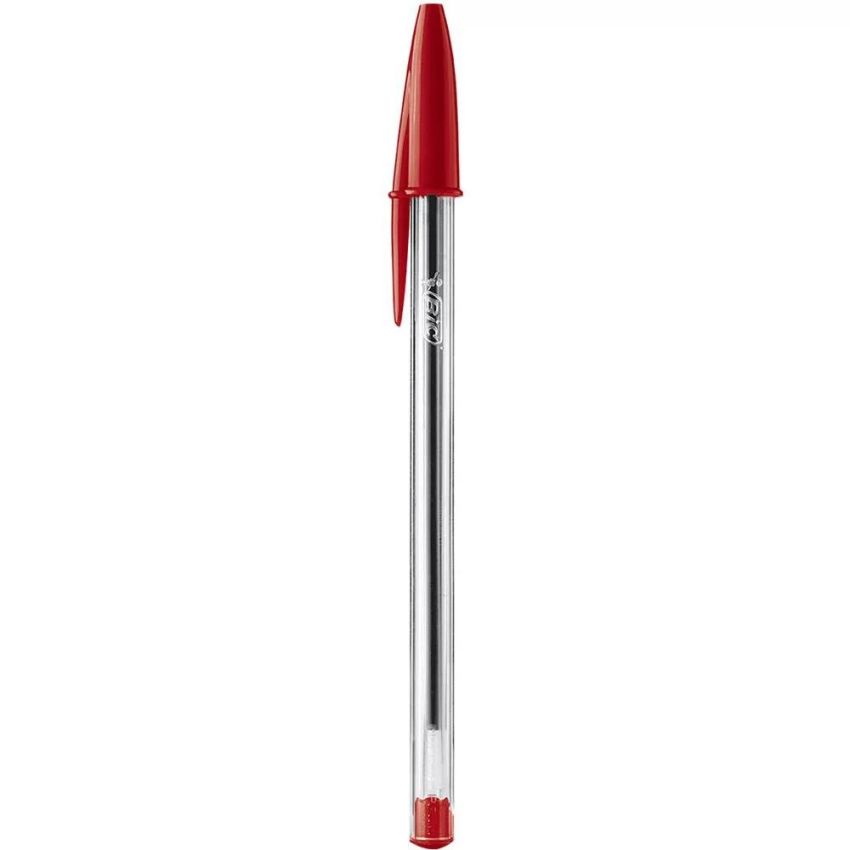 Caixa com 50 unidades de caneta bic cristal 1.0 vermelha