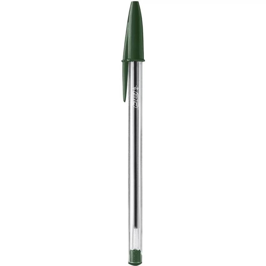 Caixa com 50 unidades de caneta Bic cristal 1.0 verde