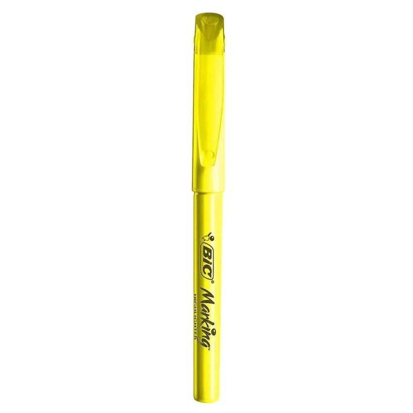 Caixa 12 Marca-Texto Brite Liner BIC Amarelo