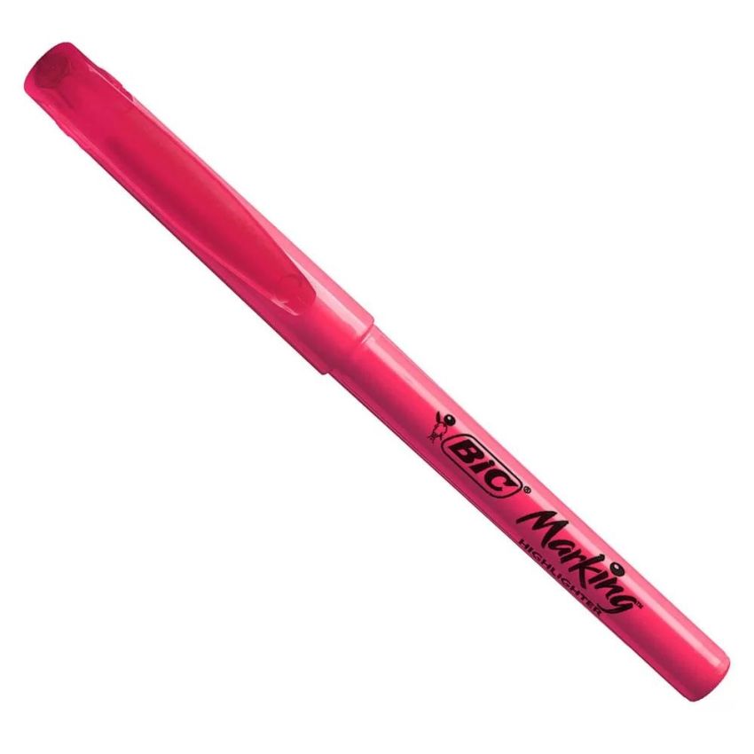 Caixa 12 Marca-Texto Brite Liner BIC Rosa