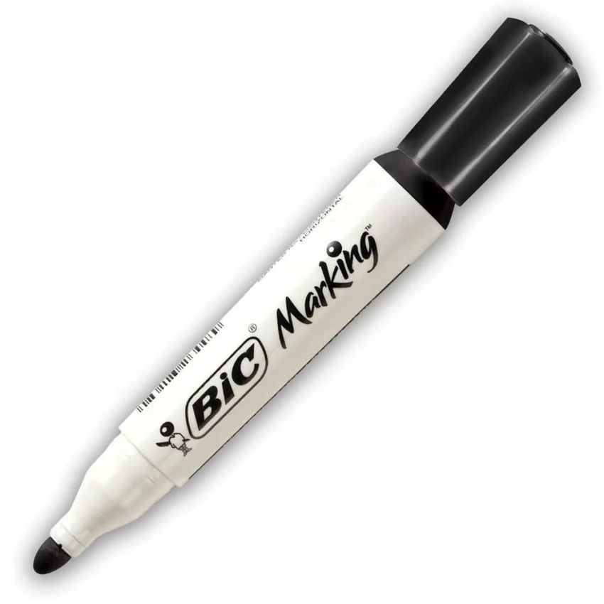 Marcador p/ Quadro Branco Recarregável Bic Marking Preto - caixa com 12
