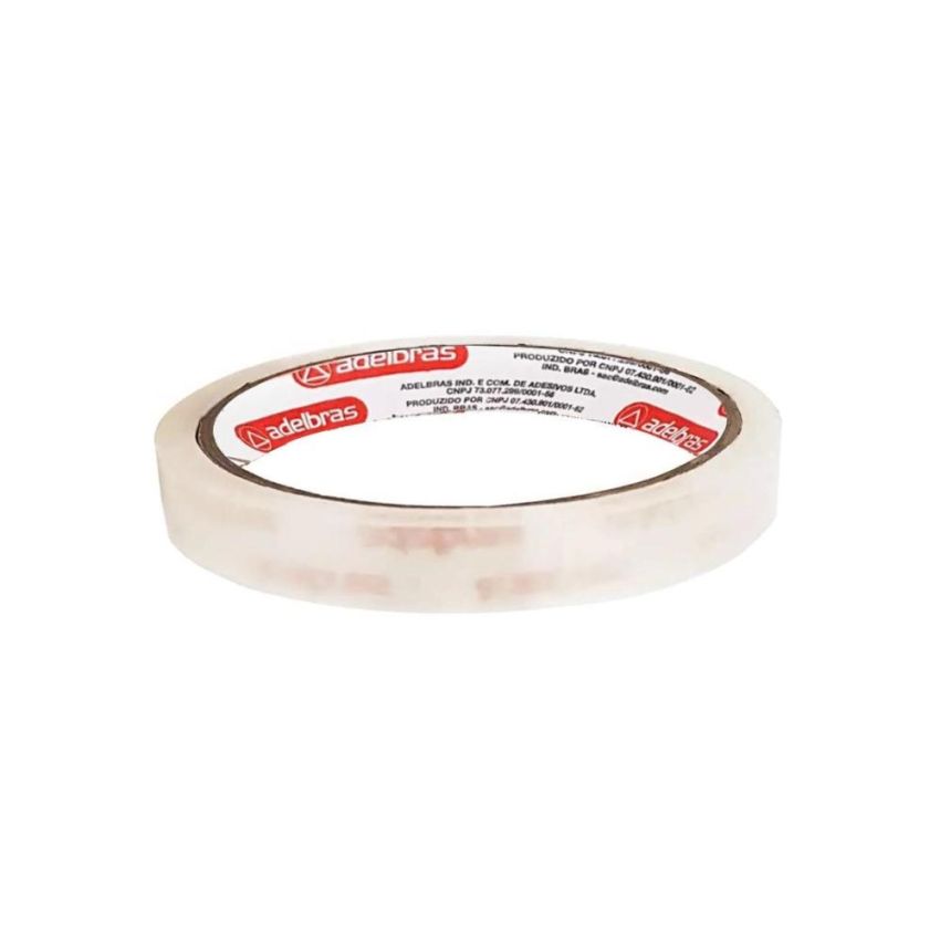 Fita Adesiva Empacotamento Qualitape pp 12mmx50m Transparente 520 Adelbras - PCT c/ 10