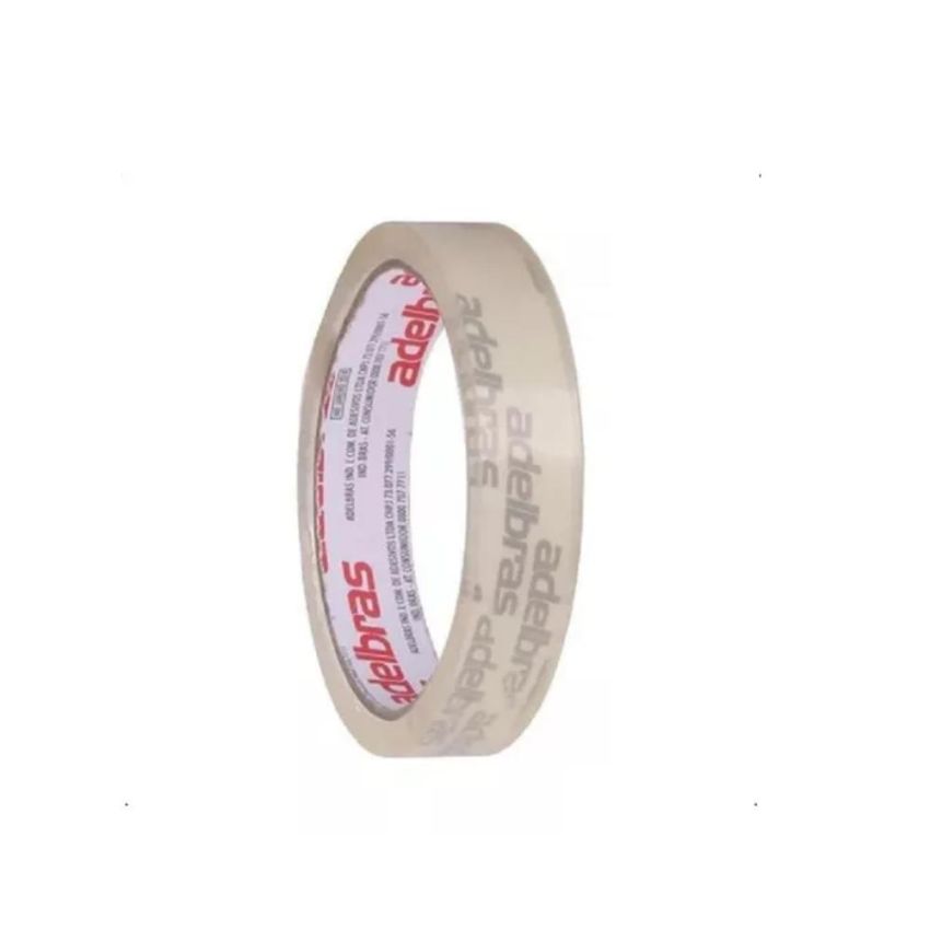 Fita Adesiva Empacotamento Qualitape pp 18mmx50m Transparente 520 Adelbras - PCT c/ 7