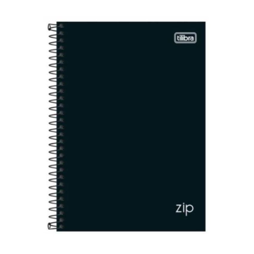 Caderno Espiral Universitário Zip Capa Dura Preto 80fls 1 Matéria 236730 Tilibra