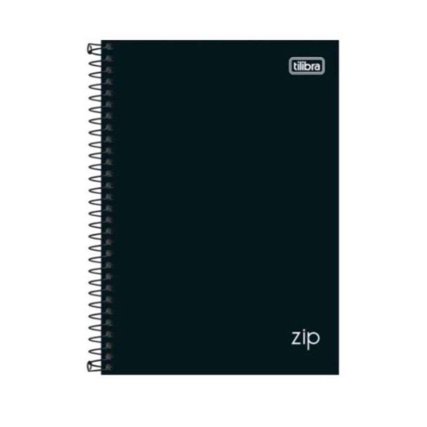 Caderno Espiral Universitário Zip Capa Dura Preto 160fls 10 Matérias 305421 Tilibra