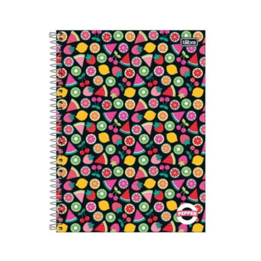 Caderno Espiral Universitário Pepper Capa Dura Sortido 160fls 10 Matérias 159816 Tilibra