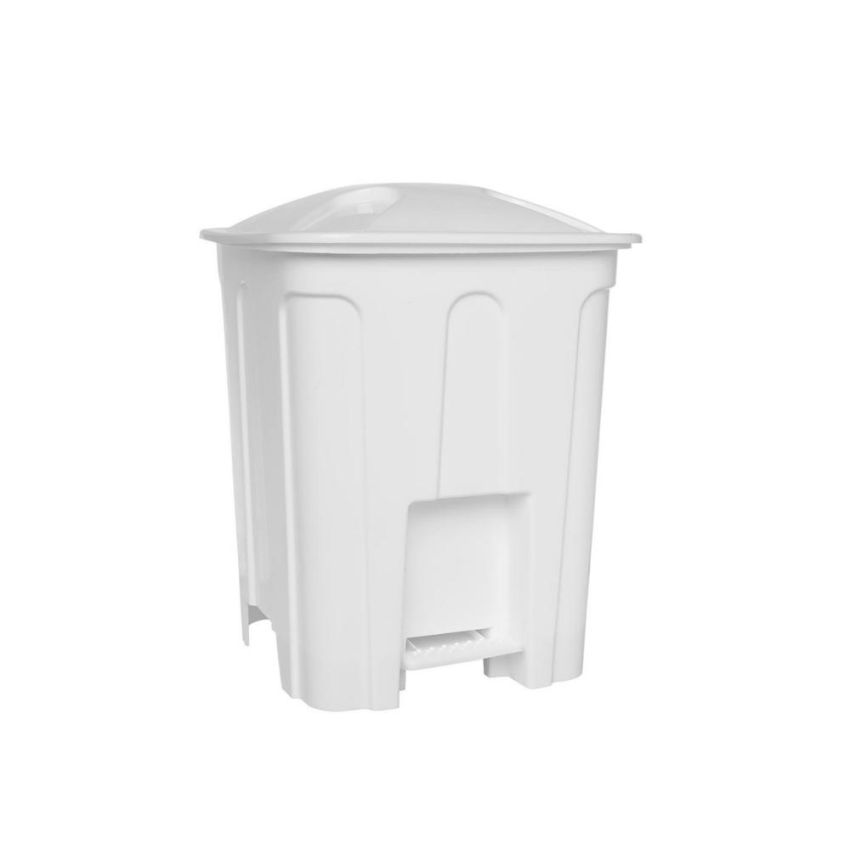 Lixeira Branca 15 lt C/tampa e Pedal 0509 Jaguar