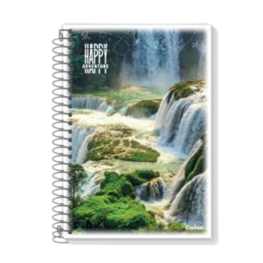 Kit c/ 3 Unidades Caderno Espiral Universitário Happy Capa Dura 200fls 20974-5 Credeal