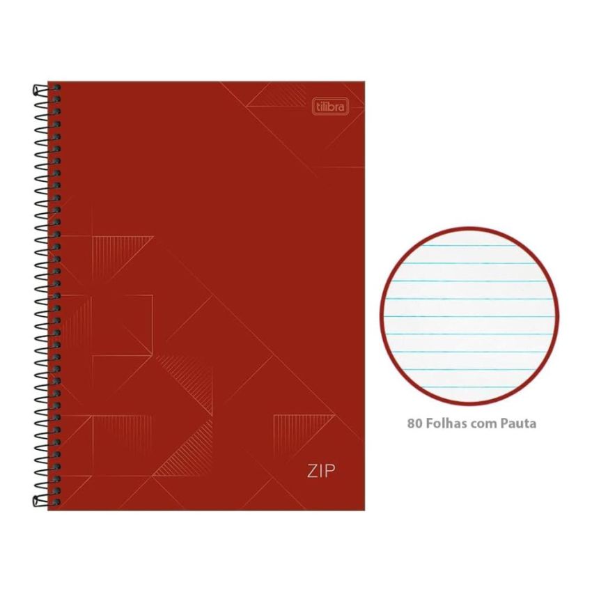 Kit c/ 4 Unidades Caderno Espiral Universitário Zip Capa Dura Sortido 80fls 1 Matéria 234303 Tilibra