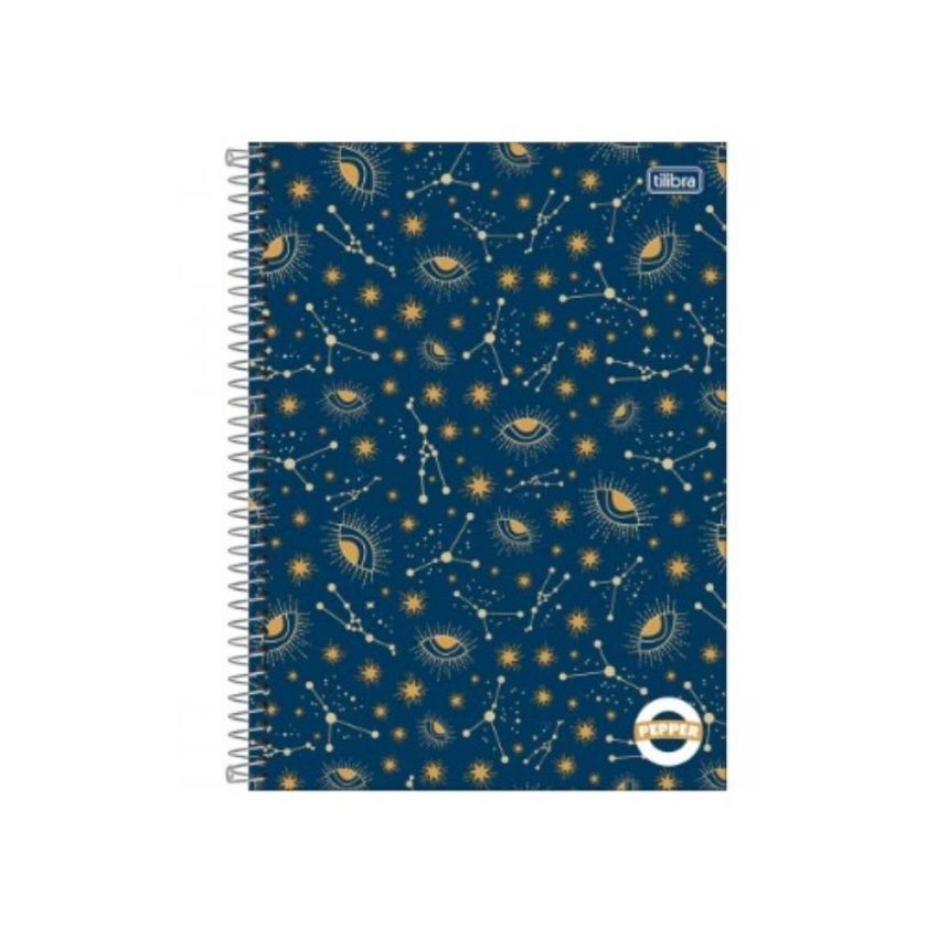 Kit c/ 4 Unidades Caderno Espiral Universitário Pepper Fem Capa Dura Sortido 80fls 1 Matéria Tilibra