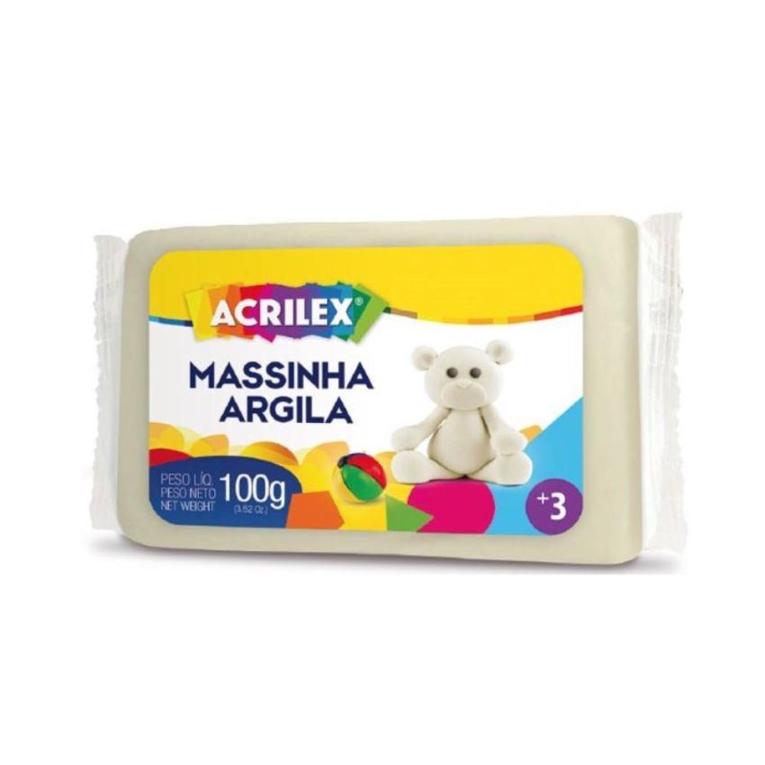 Massinha Argila Natural 100g 07210-0987 Acrilex