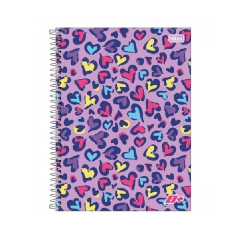 Kit com 4 Unidades Caderno Espiral Universitário D+ Capa Dura Sortido 96 Fls 1 Matéria 139246 Tilibra