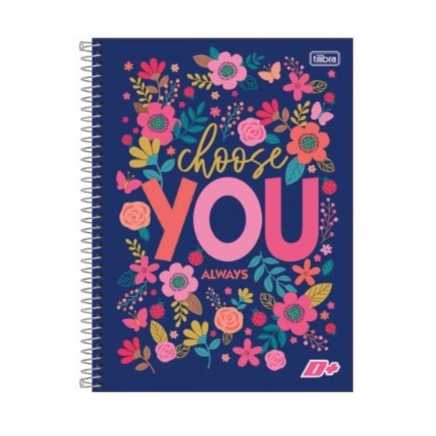Kit com 4 Unidades Caderno Espiral Universitário D+ Capa Dura Sortido 96 Fls 1 Matéria 139246 Tilibra