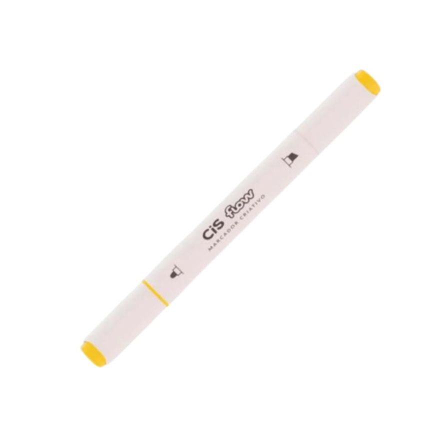 Marcador Criativo Flow Ponta Dupla Amarelo N20 5.7788 Cis
