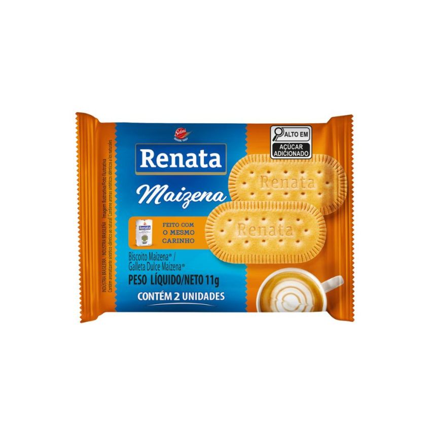 Biscoito Maisena Sache 11g cx c/ 180 Und Renata