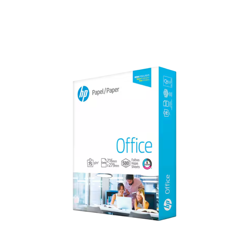 Papel Sulfite Para Impressao hp Office Carta 75gr Branco 500fl Chamex