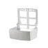 Dispenser Toalheiro Papel Interfolhado 2 Dobras Branco Ate 600fls Mazzo ex Fortcom