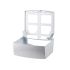Dispenser Toalheiro Papel Interfolhado 2 Dobras Branco Ate 600fls Mazzo ex Fortcom