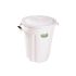 Lixeira Redonda Plástica Branca Tipo Balde C/tampa e Alca 62l Ref. 177 Plasvale