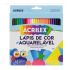 Lápis de Cor 24 Cores Aquarelavel 09654-0000 Acrilex