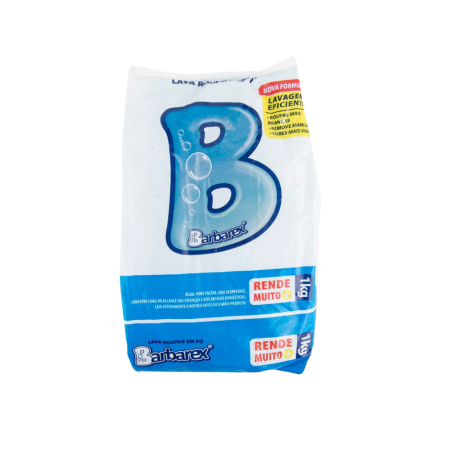 Sabao em po Tradicional Lava Roupas Limpeza Profunda 1kg Barbarex